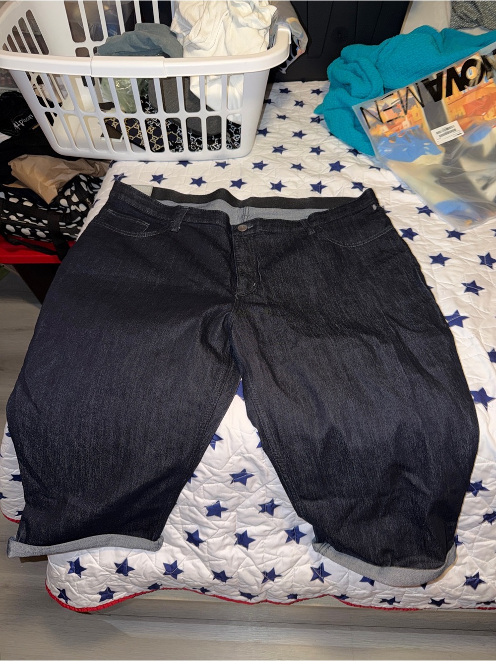 Lee Men's Dark Blue Denim Jean Shorts